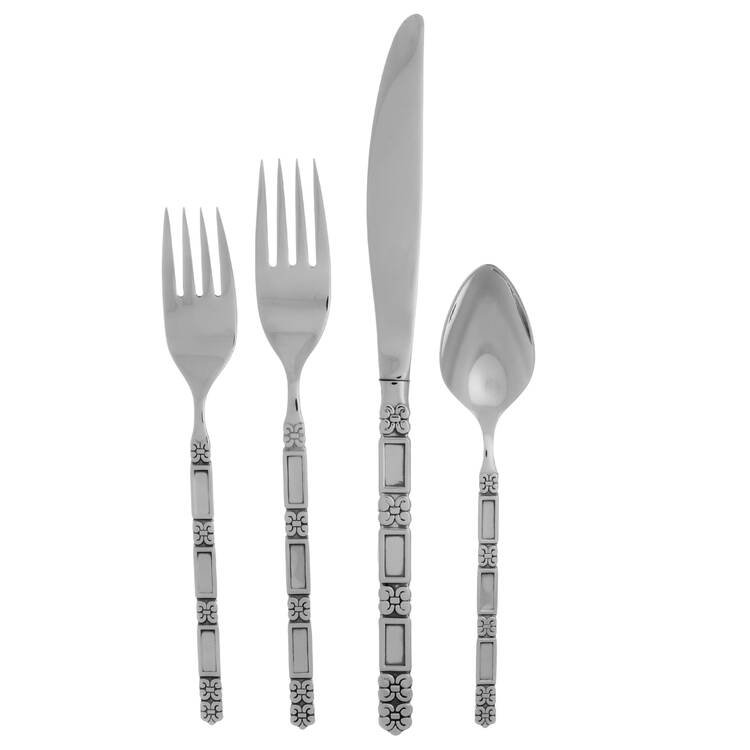 Madrid-No Black (Stainless) 4 Piece Place Setting