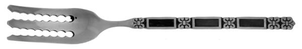Madrid-Black Accent (Stainless) Individual Solid Spaghetti Fork Hc