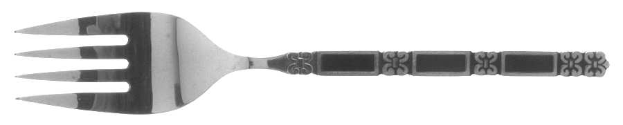 Madrid-Black Accent (Stainless) Medium Solid Cold Meat Serving Fork