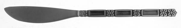 Madrid-Black Accent (Stainless) Flat Handle Butter Spreader