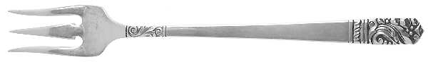 Mansion House (Sterling, 1948, Bright Finish) Short Handle Pickle/Olive Fork