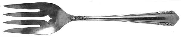 Malibu (Silverplate, 1934) Small Solid Cold Meat Serving Fork