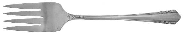 Malibu (Silverplate, 1934) Medium Solid Cold Meat Serving Fork