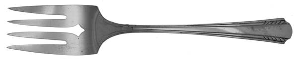 Mansfield (Silverplate, 1932) Medium Solid Cold Meat Serving Fork