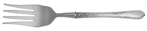 Meadowbrook (Silverplate, 1936) Cold Meat Fork Large, Stainless Tines HC