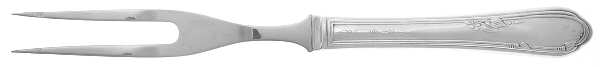 Meadowbrook (Silverplate, 1936) Small Steak Carving Fork with Stainless Prongs
