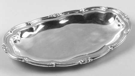 Melon-Plain (Silverplate, Hollowware) Silverplate Bread Tray