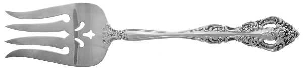 Michelangelo (Sterling, 1970) Medium Solid Cold Meat Serving Fork