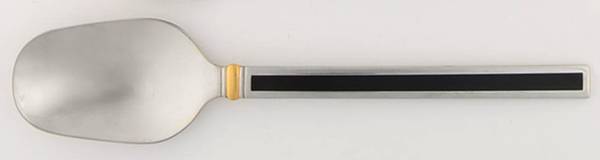 Midnight (Stainless, Black Hld, Gold) Tablespoon (Serving Spoon)