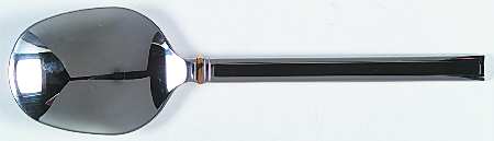 Midnight (Stainless, Black Hld, Gold) Solid Smooth Casserole Spoon