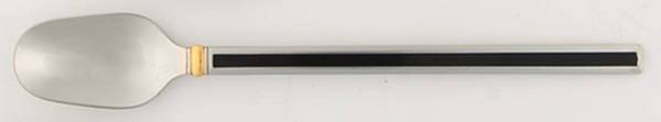 Midnight (Stainless, Black Hld, Gold) Iced Tea Spoon