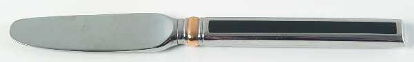 Midnight (Stainless, Black Hld, Gold) Hollow Handle Master Butter Knife