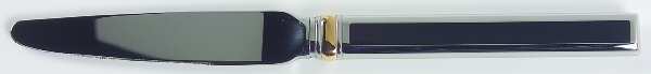 Midnight (Stainless, Black Hld, Gold) Dessert/Luncheon Knife with Stainless Blade
