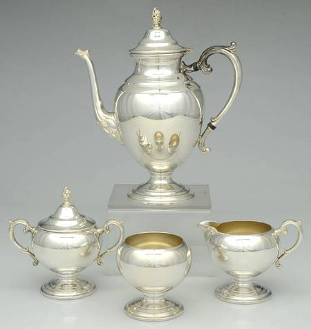 Silverplate Hollowware 4 Piece Coffee Set (PCP, PSU, PCR, PWB)