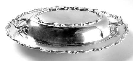 Silverplate Hollowware Double Vegetable Bowl