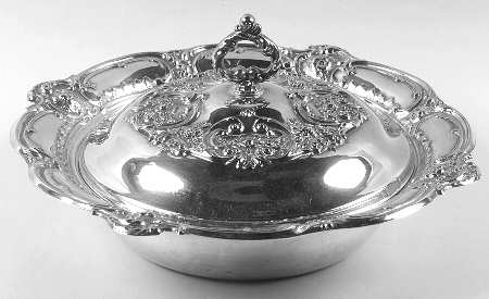 Silverplate Hollowware Large Round Vegetable Bowl