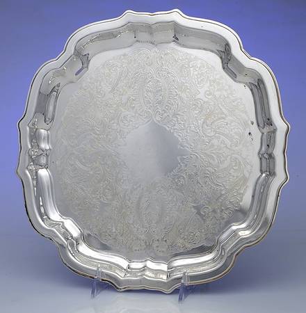 Silverplate Hollowware 12" Round Tray