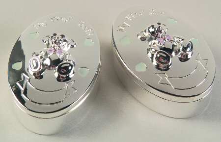 Silverplate Hollowware First Tooth & Curl Box Set