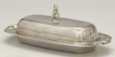 Silverplate Hollowware 1/4lb Covered Butter with Liner