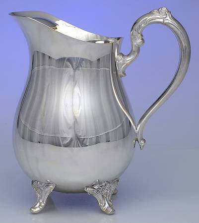 Silverplate Hollowware Footed Pitcher