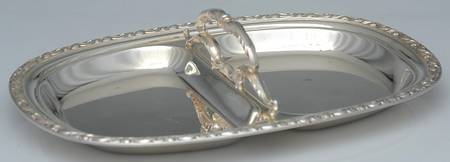 Silverplate Hollowware 2 Part Divided Server