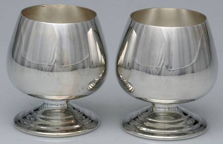 Silverplate Hollowware (Set of 2) Brandy Glass