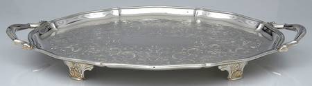 Silverplate Hollowware 19" Waiter Tray