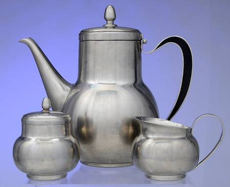 Stainless Hollowware 3pc Coffee Set (Cp, Cr, Su)
