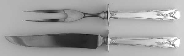 Milady (Silverplate, 1940) Small Stainless Blade 2-Piece Steak Carving Set