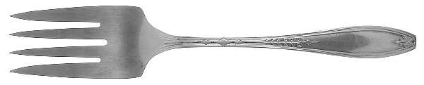 Milady (Silverplate, 1932) Medium Solid Cold Meat Serving Fork