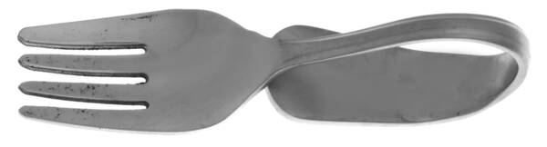 Minute Man-Colonial Boston-Satin (Stainless) Baby Fork with Curved Handle HC