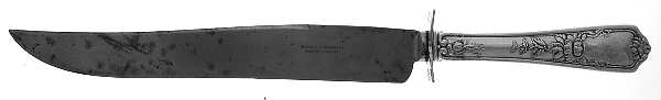 Minerva (Silverplate, 1911) Large Stainless Blade Roast Carving Knife
