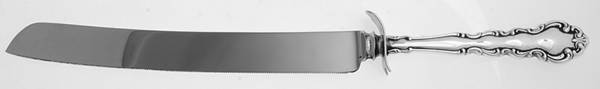 Modern Baroque (Silverplate, 1969) Wedding Cake Knife with Stainless Blade