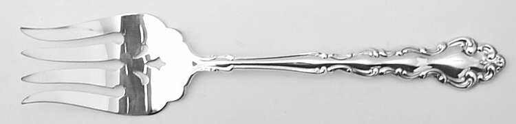 Modern Baroque (Silverplate, 1969) Medium Solid Cold Meat Serving Fork