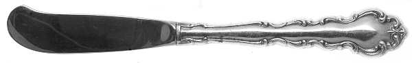 Modern Baroque (Silverplate, 1969) Butter Spreader Hollow Hdl-Paddle/Stainless Blade