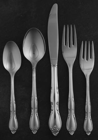 Montclair (Stainless, Floral Tip) 5 Piece Place Setting