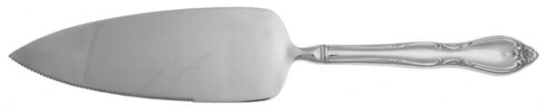 Montclair (Stainless, Floral Tip) Pie Server with Serrated Stainless Blade HC
