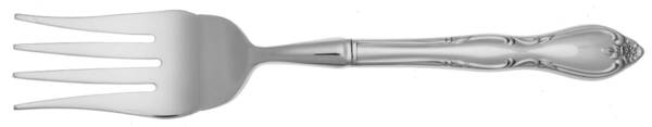 Montclair (Stainless, Floral Tip) Cold Meat Fork Large, Stainless Tines HC