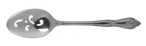 Montclair (Stainless, Floral Tip) Pierced Tablespoon (Serving Spoon)