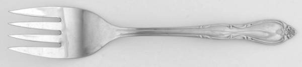 Montclair (Stainless, Floral Tip) Small Solid Cold Meat Serving Fork