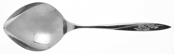 Morning Rose (Silverplate, 1960) Solid Smooth Casserole Spoon by Oneida Silver