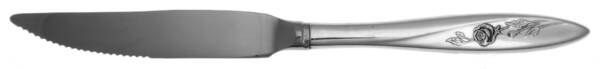 Morning Rose (Silverplate, 1960) Steak Knife Individual Hollow, Serrate HC