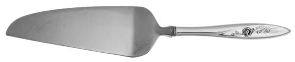 Morning Rose (Silverplate, 1960) Pie and Cake Server with Stainless Blade HC