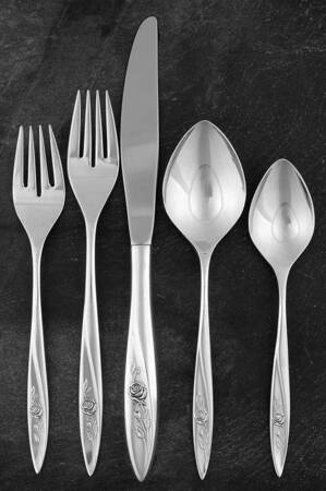 Morning Rose (Silverplate, 1960) 40 Piece Estate Set