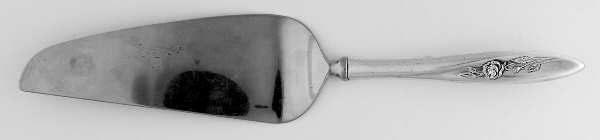 Morning Rose (Silverplate, 1960) Pie & Cake Server with Stainless Blade