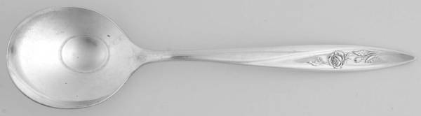 Morning Rose (Silverplate, 1960) Round Bowl Soup Spoon (Gumbo)