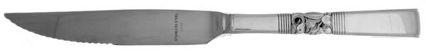 Morning Star (Silverplate, 1948) Steak Knife Individual Hollow, Serrate HC