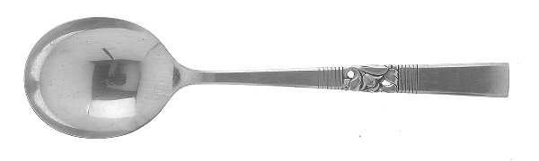 Morning Star (Silverplate, 1948) Round Bowl Soup Spoon (Gumbo)