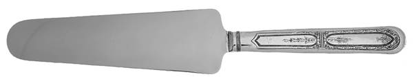 Mystic-Coronet (Silverplate, 1926, No Monograms) Indented Solid Handle Pie Server w/Stainless Blade