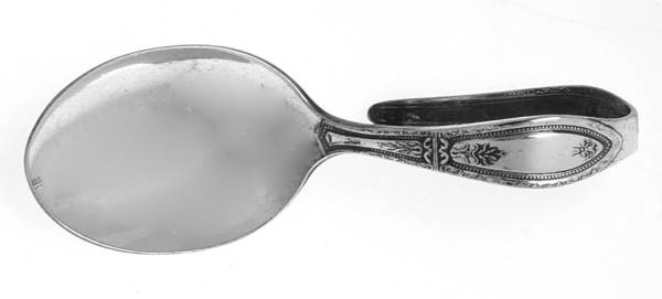 Mystic-Coronet (Silverplate, 1926, No Monograms) Curved Handle Baby Spoon